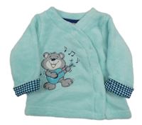 Mátová plyšová bunda s medvídkem Ergee