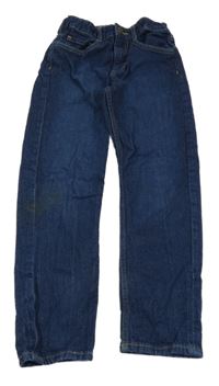 Tmavomodré relaxed fit waist straight leg rifle H&M