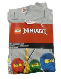 Nové - šedé melírované triko s lego NINJAGO LEGO