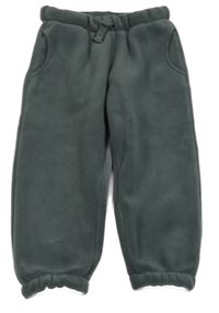 Tmavošedé fleecové kalhoty ZARA