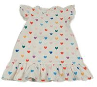 Bílé šaty s barevnými srdíčky SHEIN