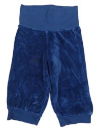 Tmavomodré sametové tepláky TCM