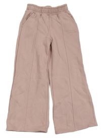 Starorůžové wide leg tepláky s nápisem PRIMARK