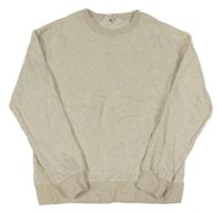 Smetanovo-světlešedá melírovaná mikina H&M