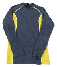 Tmavomodro-okrové thermo triko HELLY HANSEN