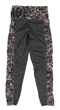 Tmavošedé melírované sportovní legíny se vzorem Primark