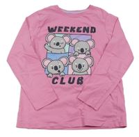 Růžové triko s koalami Primark