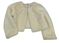 Krémová kožešinová podšitá crop bunda Dunnes