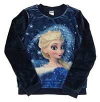 Tmavomodrá chlupatá mikina s Elsou C&A