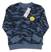 Nové - Tmavomodrá army prošívaná mikina F&F