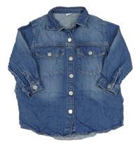 Modrá riflová košilová bunda Next