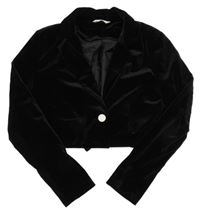 Černé sametové podšité bolerko Matalan