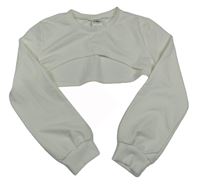 Smetanová crop mikina Shein