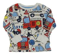 Bílé pyžamové triko se záchranáři Next