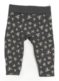 Tmavošedé květované tepláky C&A