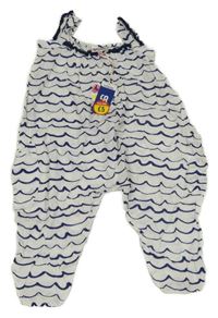 Nové - Bílý vzorovaný lehký kalhotový overal Hullabaloo