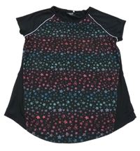 Černé sportovní tričko s hvězdami Yigga