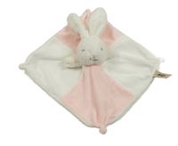 Bílo-růžový plyšový usínáček s králíkem