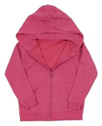 Tmavorůžová propínací mikina s kapucí George