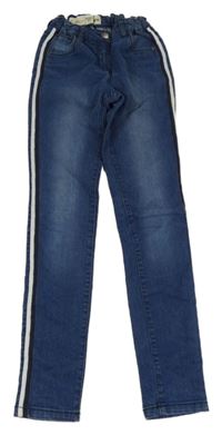 Modré skinny fit rifle s pruhy Pepperts