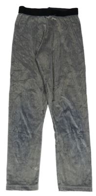 Šedé třpytivé sametové legíny Zara