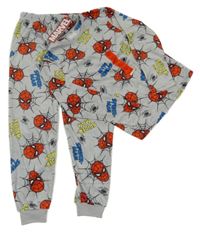 Nové - Šedé plyšové pyžamo se Spidermanem Primark