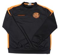 Černo-oranžová sportovní mikina se znakem - Dublin