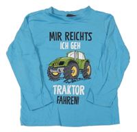 Modré triko s traktorem