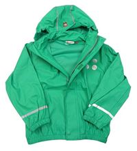 Zelená nepromokavá bunda s kapucí lego