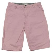 Světlerůžové plátěné chino kraťasy H&M