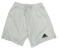 Bílé sportovní kraťasy s logem Adidas