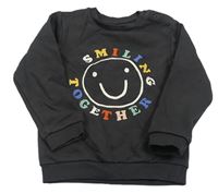 Tmavošedá mikina se smajlíkem M&S