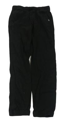 Černé plátěné slim kalhoty H&M