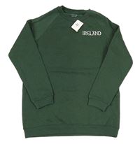 Tmavozelená mikina s nápisem Primark
