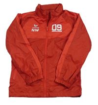 Červená šusťáková funkční sportovní bunda s logem Erima