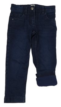 Tmavomodré podšité skinny rifle Lily & Dan