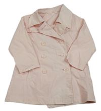 Světlerůžový plátěný jarní kabát 