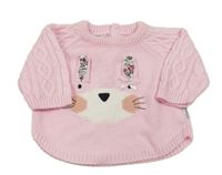 Světlerůžový svetr s králíkem 