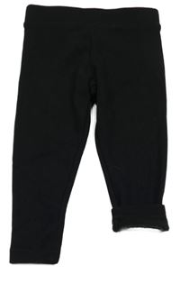 Černé zateplené legíny Primark