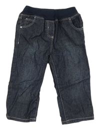 Tmavomodré rifle s úpletovým pasem Obaibi