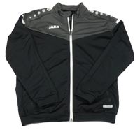 Černo-šedá sportovní propínací mikina s logem Jako