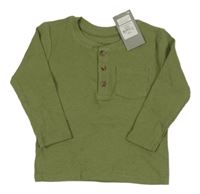 Nové - zelené žebrované triko Primark