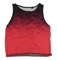 Černo-růžový sportovní crop top Ergeenomixx