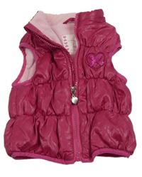Růžová šusťáková zateplená vesta