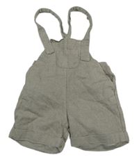 Béžové melírované laclové teplé kraťasy 