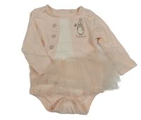 Světlerůžové body s králíčkem a tylovou sukní Tu