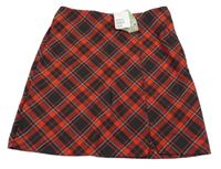 Nové - Černo-červeno-bílá kostkovaná sukně H&M