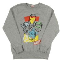 Šedá mikina se superhrdiny Marvel