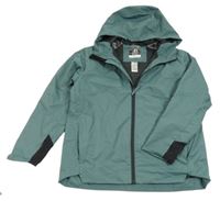 Zelená šusťáková jarní funkční bunda s kapucí Quechua