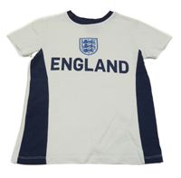 Bílo-tmavomodré tričko - England